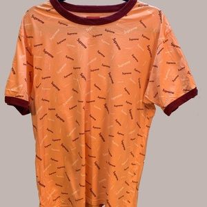 ❌SOLD❌ Supreme Scatter Ringer Tee SS18- Peach